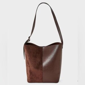 NWOT Shoulder Bucket Brown Bag A New Day